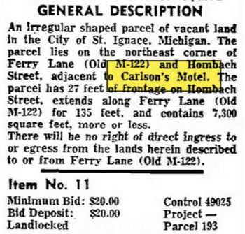 Carlsons Motel (Douds Motel) - Aug 1969 Article (newer photo)